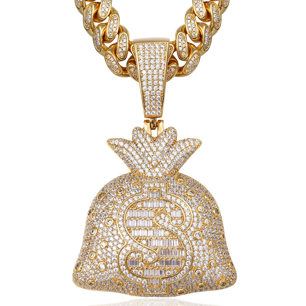 Money Bag Pendant Amerikan Gold