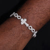 Moissanite Infinity Cross Bracelet S925