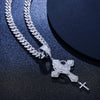 Moissanite Praying Hands Cross