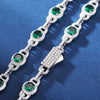 Moissanite Emerald Link Chain S925