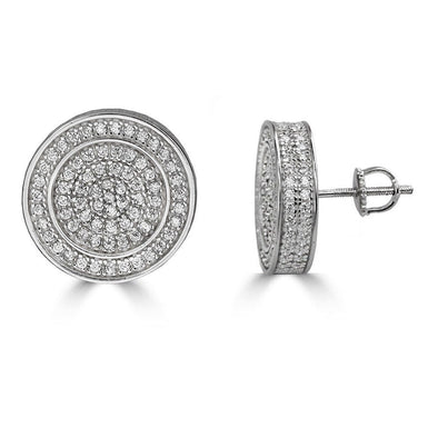 Double Round Diamond Earring (1573144985693)
