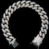 White Gold Cuban Link Bracelet (1562673709149)