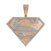 rose gold superman pendant  (4721074110557)